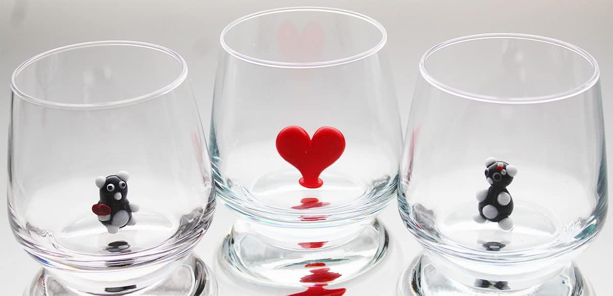 Handblown Glassware with Hidden Figures - Unique Gift