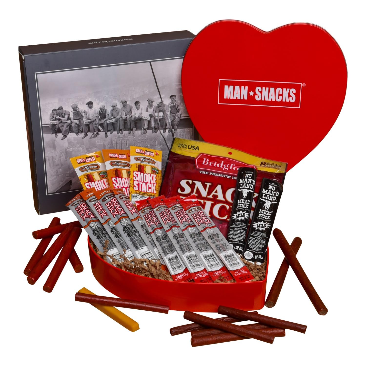 ManSnacks Jerky & Nuts Gift Basket for Men