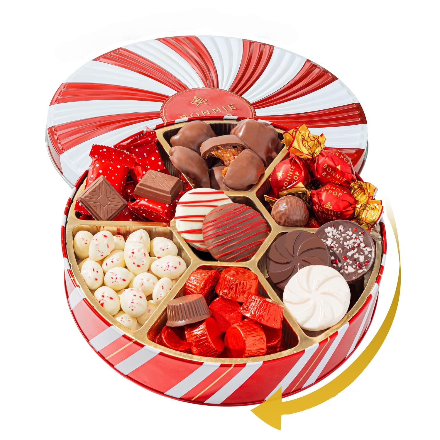 BONNIE AND POP Holiday Gift Basket - Chocolate & Nut Assortment