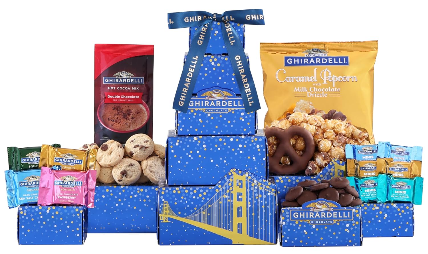 Ghirardelli Chocolate Gift Tower - Classic & Elegant