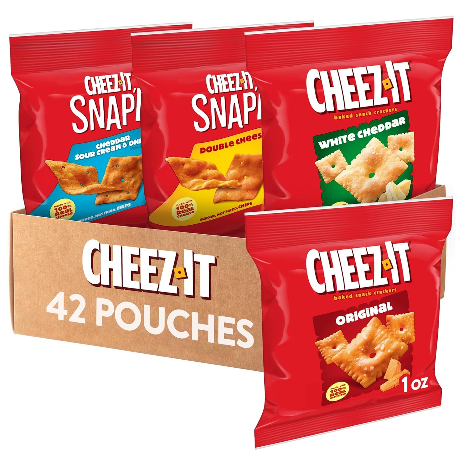 Cheez-It Variety Pack Crackers, 42 Snack Packs