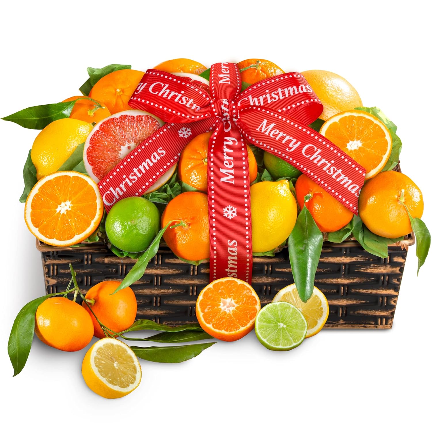 Merry Christmas Sweet Citrus Fruit Gift Basket